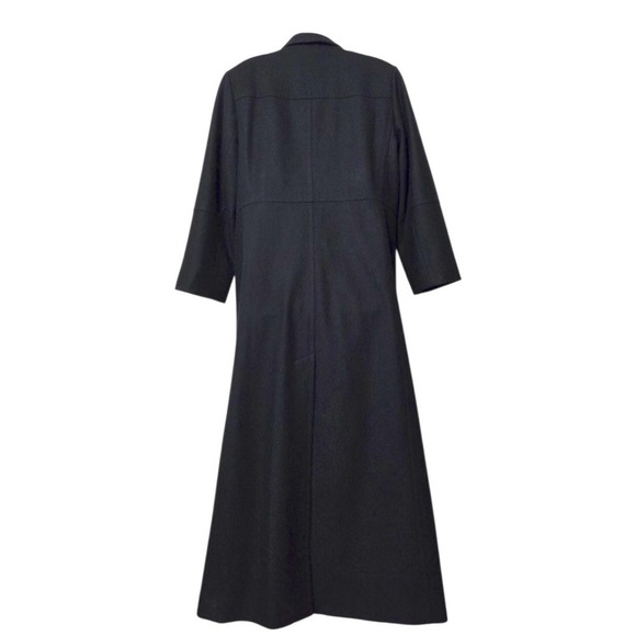 Harve Benard Vintage Black Long A-Line Wool Blend Coat Sz 10 - Picture 9 of 16